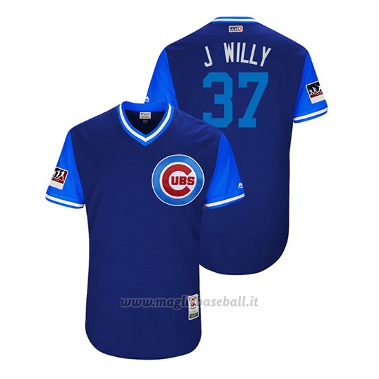 Maglia Baseball Uomo Chicago Cubs Justin Wilson 2018 Llws Players Weekend J Willy Royal